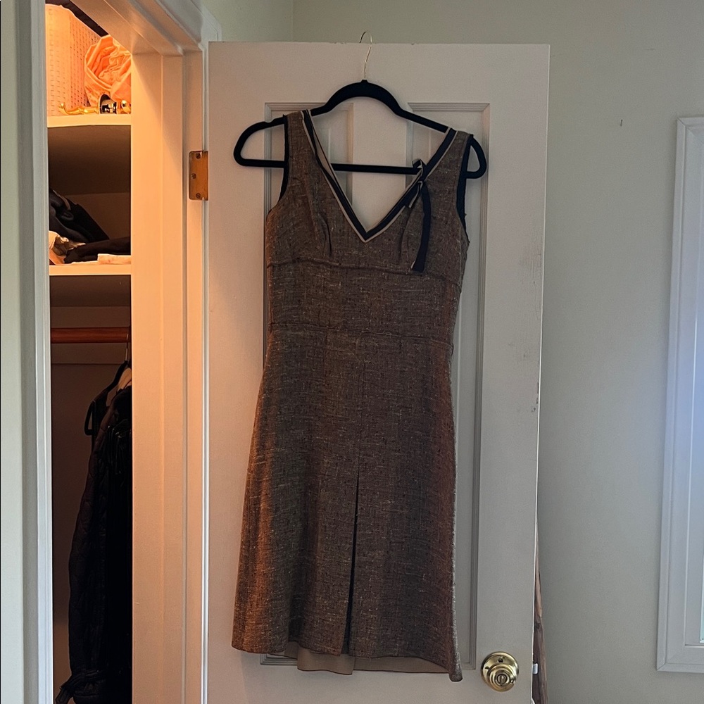 Prada Elegant Brown Sleeveless Dress
